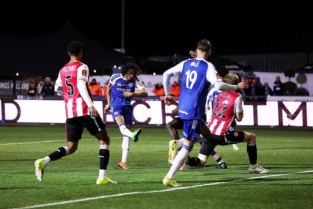 Brentford players celebrating goal during Macclesfield vs Brentford FA Cup fourth round 2026 match